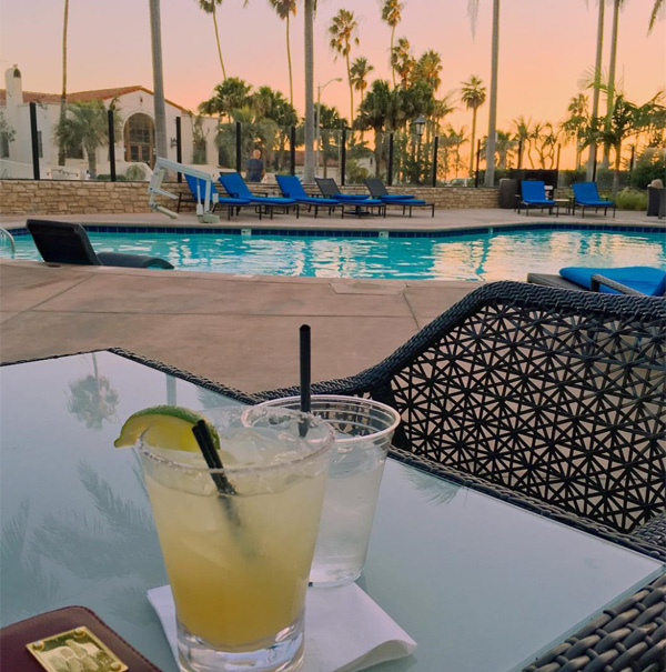 When relaxation hits at the end of an active day in Santa Barbara.