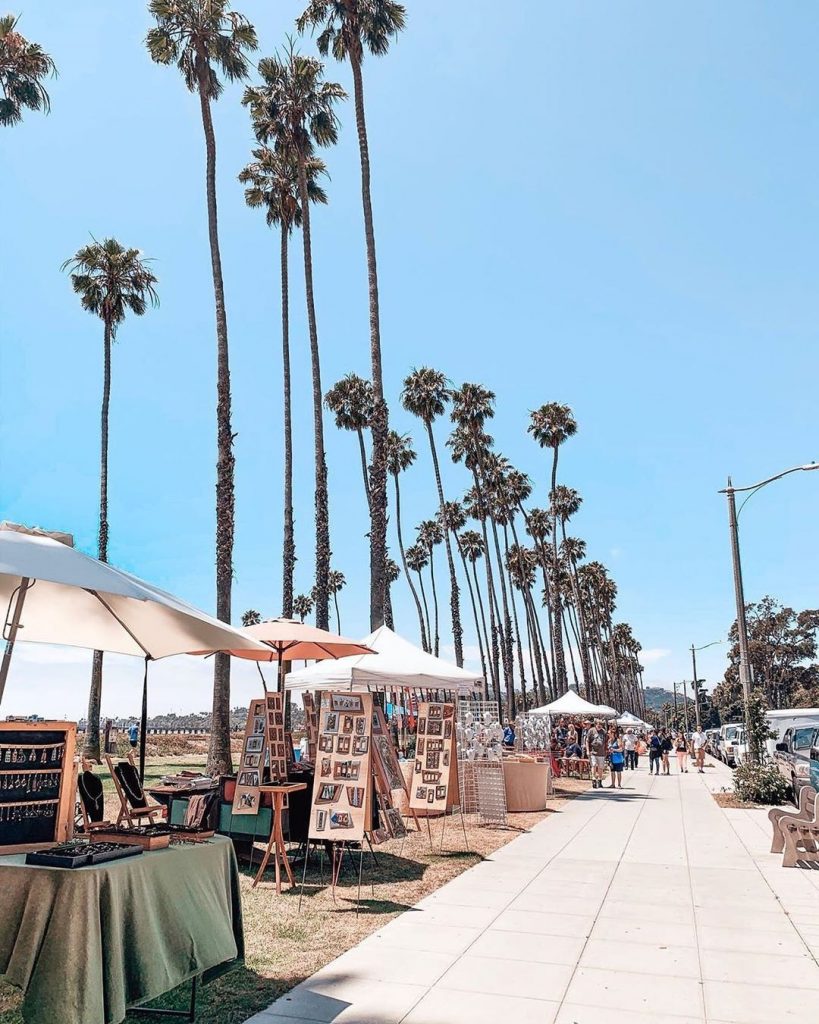 art show along Cabrillo Blvd