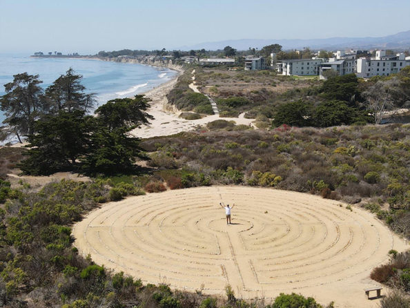 labyrinth trail at uc santa barbara campus